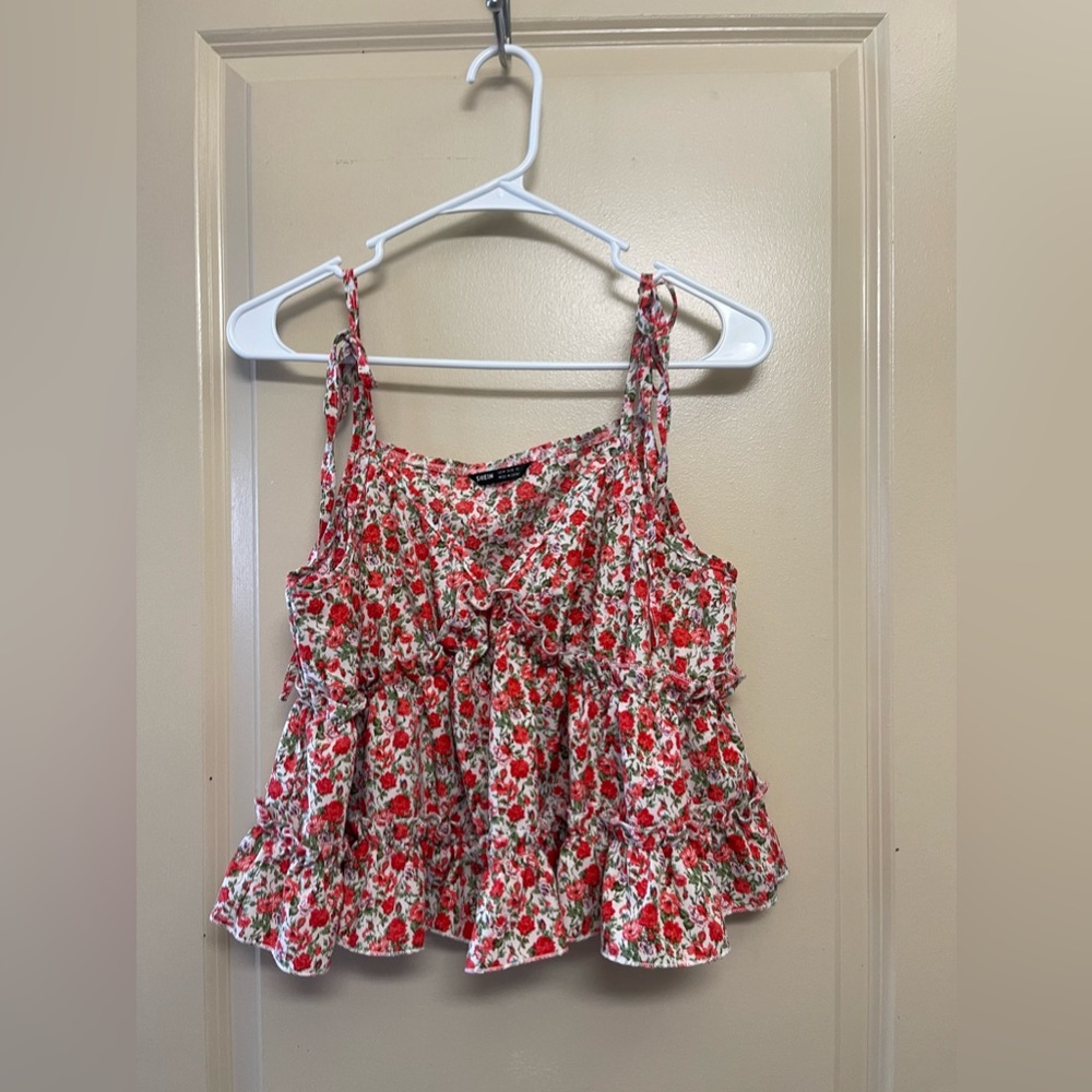 Floral Rose Babydoll Top